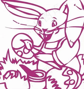 中秋小白兔矢量图04