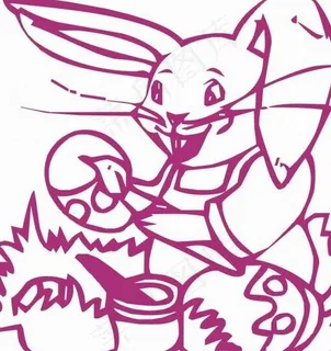 中秋小白兔矢量图04 中秋小白兔矢量图04