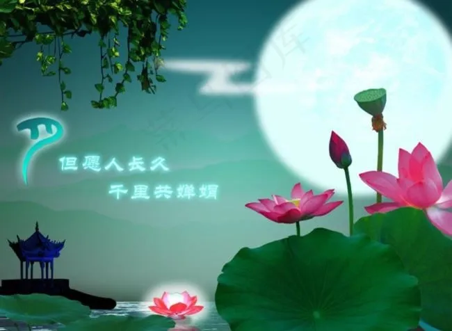 月圆中秋节日素材图片