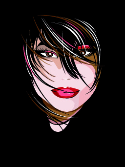 时尚卡通美女矢量图下载