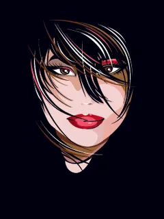 时尚卡通美女矢量图下载