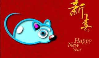 2008新春生肖鼠矢量图01