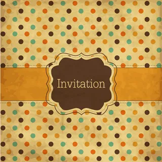 古典底纹邀请函封面矢量素材