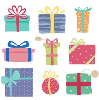 彩色礼盒包装矢量 彩色礼盒包装矢量