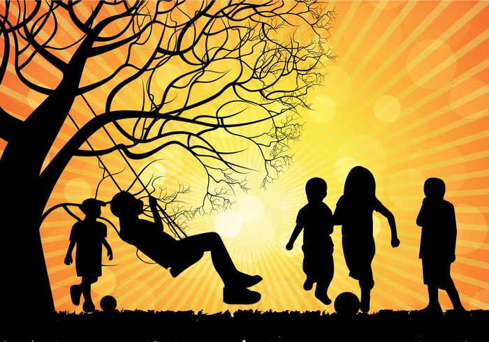 人物矢量剪影图