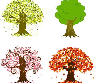 四季树木图片