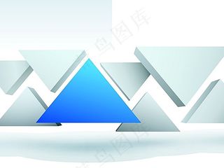 白色和蓝色的三角形