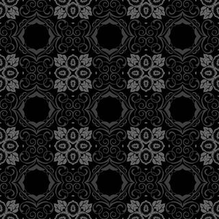 时尚的黑色印花无缝模式