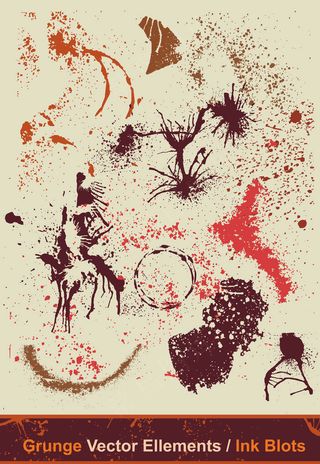 墨迹动感线条矢量图下载