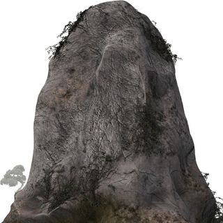 山体岩石稀疏植物-带通道