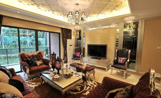 欧式精装样板房客厅图片 欧式精装样板房客厅图片