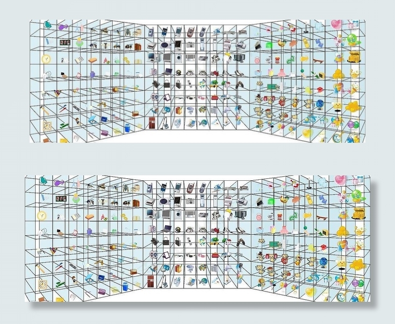 创意百宝透明向量格子图片