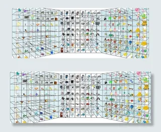 创意百宝透明向量格子图片