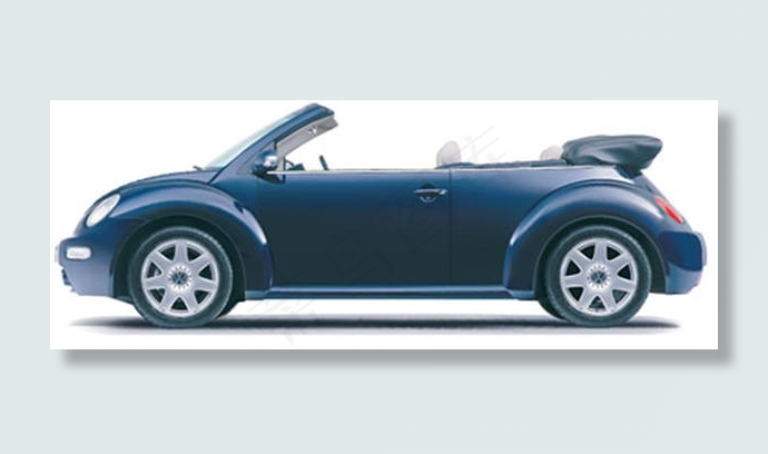 蓝色轿车矢量素材