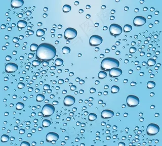 超酷逼真水珠矢量素材图片