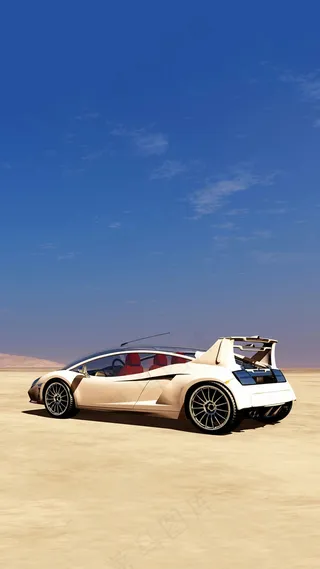 白色跑车高清摄影图片