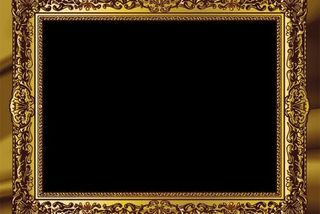 华丽金色花纹相框图片