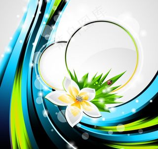 动感线条 绿草 春天 光斑图片