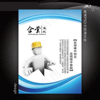 企业文化展板PSD模板下载