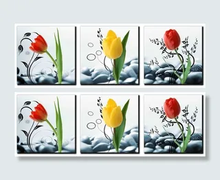 花卉无框画图片下载