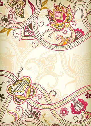 淡雅花蔓设计图片