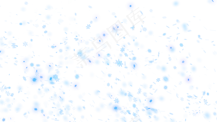 唯美雪花背景logo片头动画开场A...