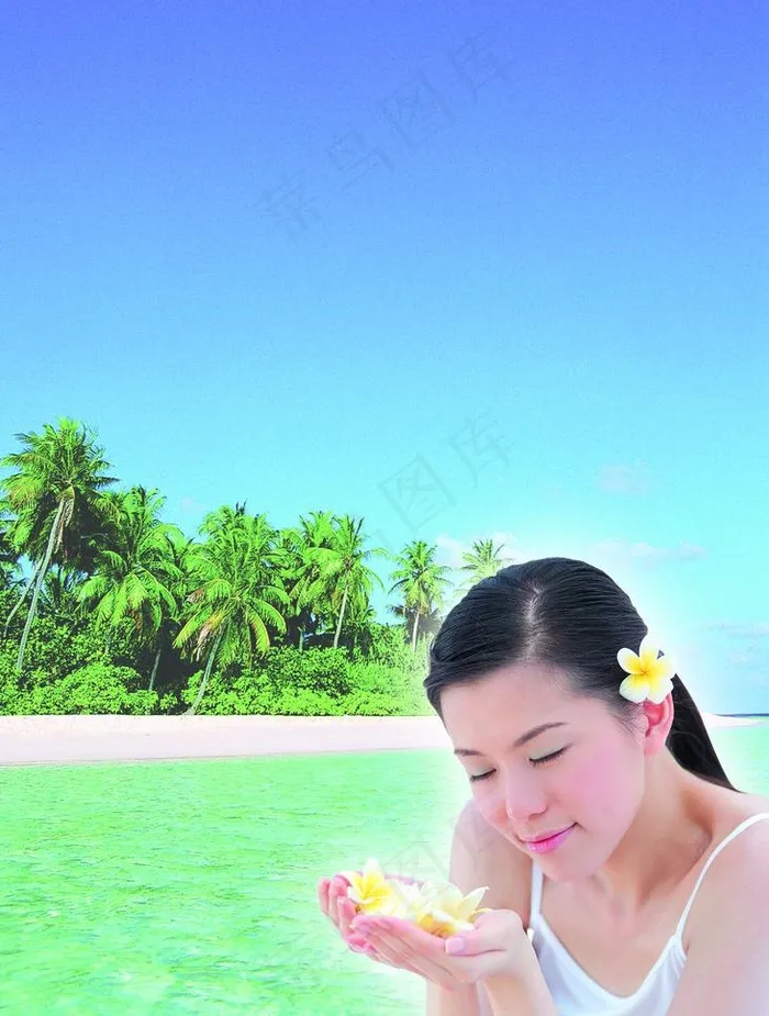 海边图片psd模版下载