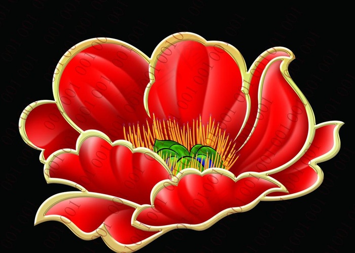 手绘花图片psd模版下载