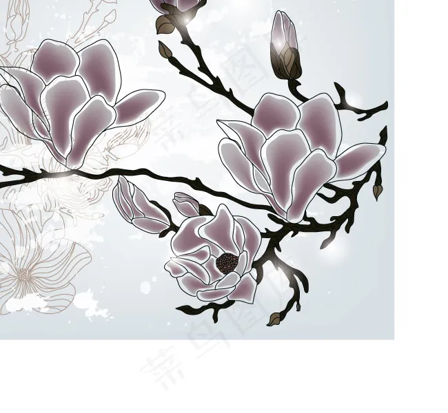 精美鲜花02—矢量素材eps,ai矢量模版下载