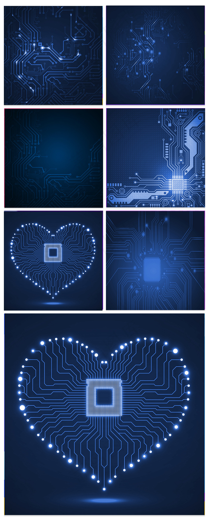 2017科技感蓝色电路板淘宝主图背...