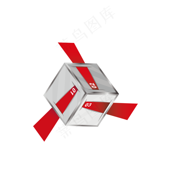 红色新年年终总结信息图元素素材pn...