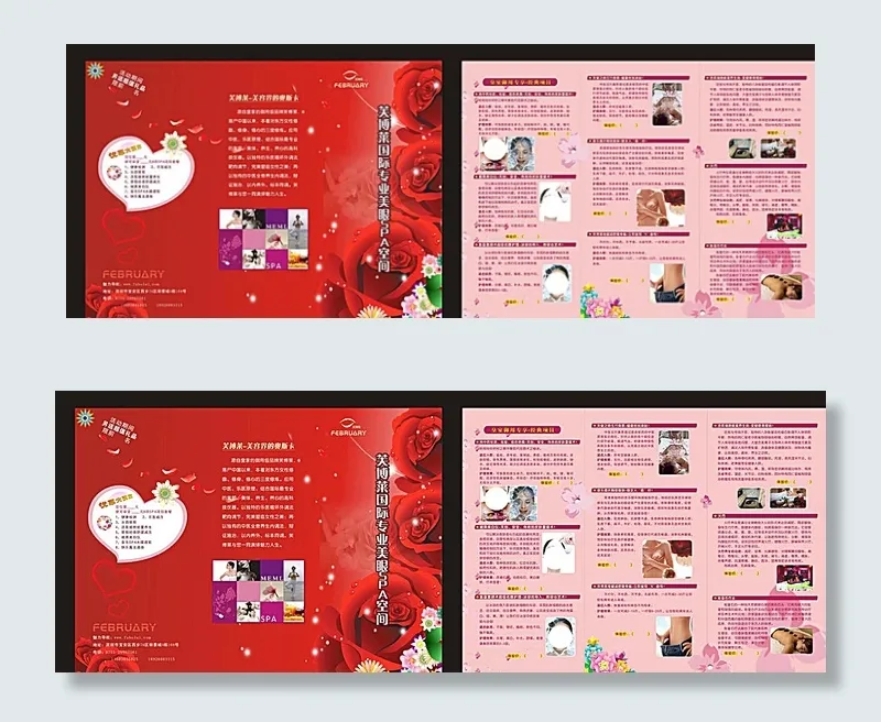 美容宣传页图片(617X237)cdr矢量模版下载