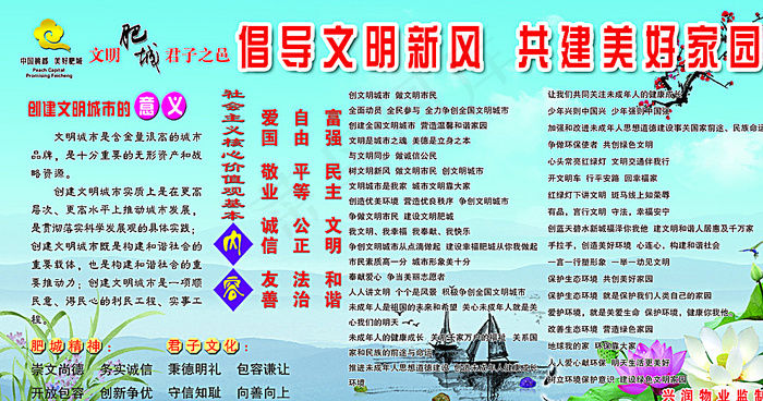 文明展板图片