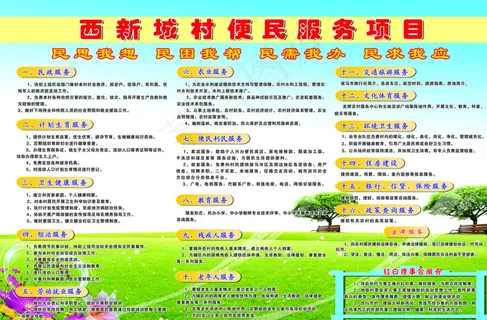 西城村便民服务项目图片 西城村便民服务项目图片