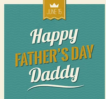 父亲节艺术字海报矢量素材图片