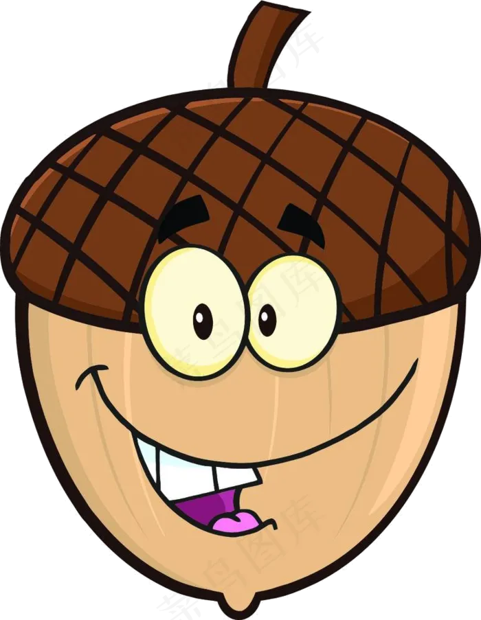 手绘橡子插画png图片素材psd模版下载