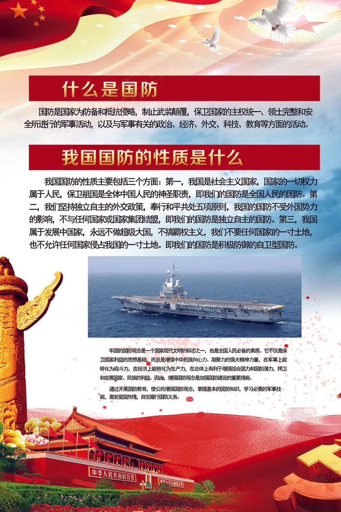 增强国防教育宣传挂画设计模板(1772X2657(DPI:150))psd模版下载