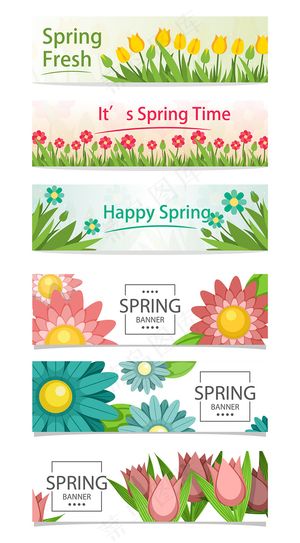 花卉草地手绘素描素材AI矢量图免费...