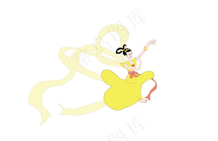 漫画美女图片ai矢量模版下载