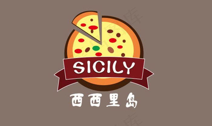 西西里cdr矢量模版下载