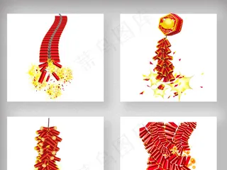 2018春节过年新年鞭炮PNG元素