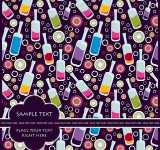 七彩饮料瓶子圈圈背景图片