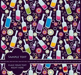 七彩饮料瓶子圈圈背景图片