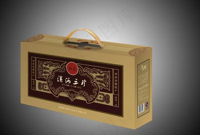 淇河三珍 特产包装cdr矢量模版下载