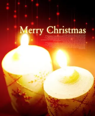 温馨烛光圣诞节psd分层素材