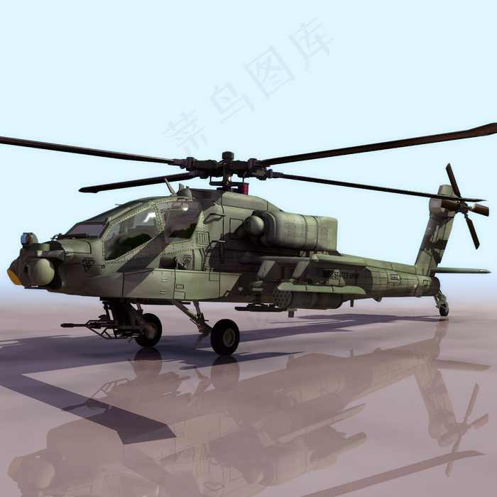 APACHE 直升机模型07