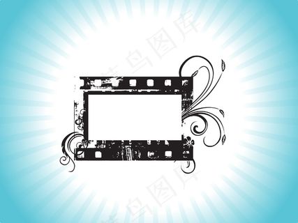 花艺设计乡绅框架隔离在天蓝色背景