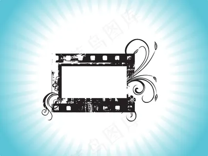 花艺设计乡绅框架隔离在天蓝色背景