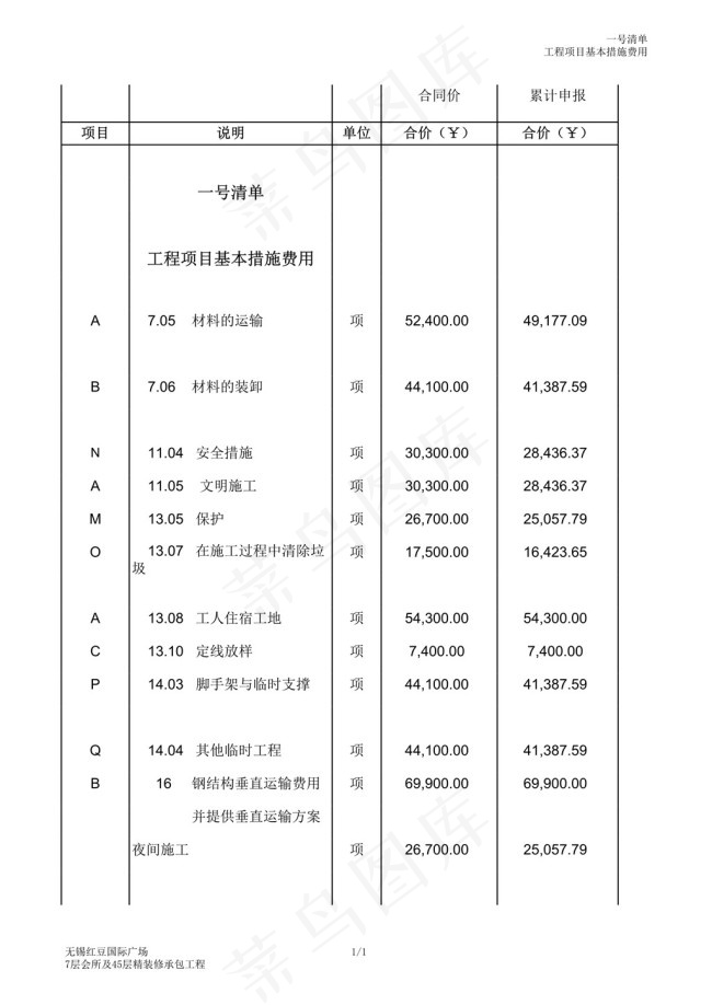 某场所精装修预算