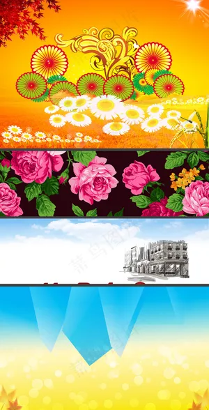 玫瑰花淘宝海报背景